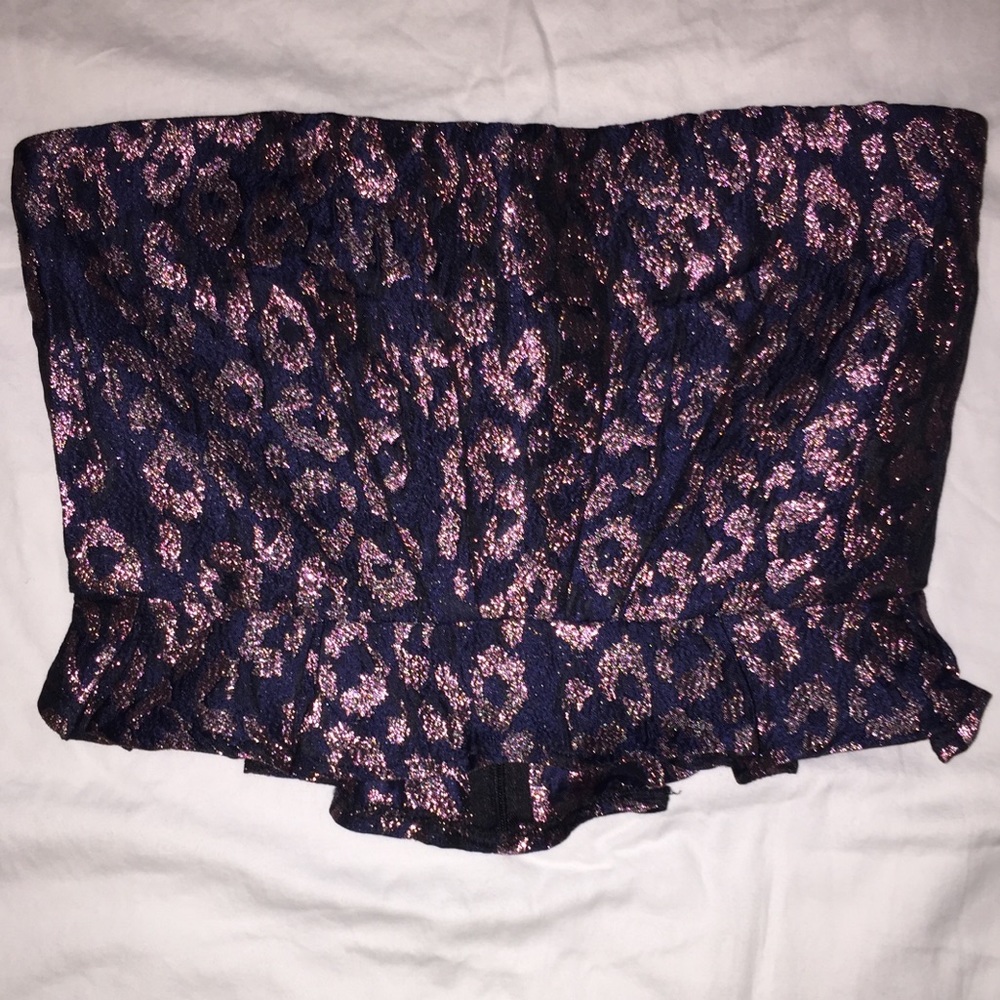 Pink and blue tube top